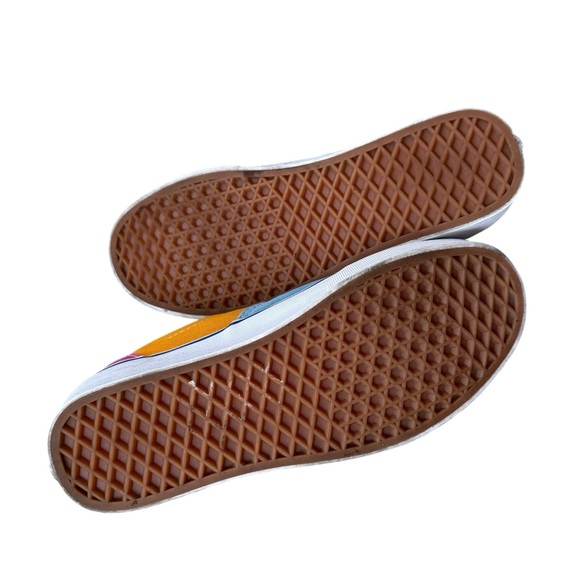 Vans Era Canvas Shoe Multi Bright Colorblock Blue Multicolor Mens 8.5 Womens 10 - Picture 7 of 8